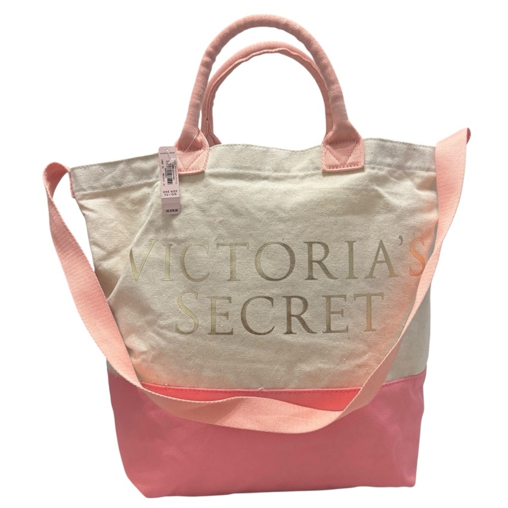 New Victoria Secret Womens Tote‎ Bag Pink Gym Travel Large Bag